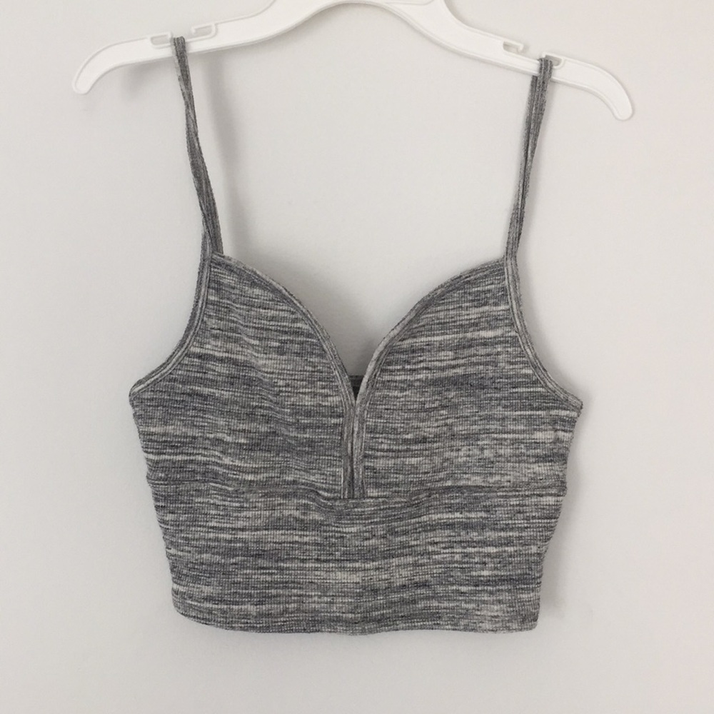 Gray crop top